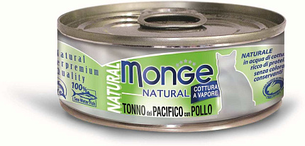 Monge Cat Natural консервы для кошек тунец с курицей  80 г 70007221