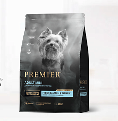 Premier Dog Премьер Дог Филе лосося с индейкой для собак мелких пород 1 кг
