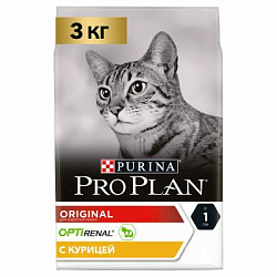 PROPLAN Cat Adult сухой корм для взрослых кошек курица/рис, 3 кг