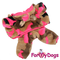 FOR MY DOG костюм плюшевый коричнево/розовый (16) FW618-2018 