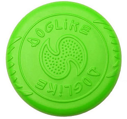 Игрушка для крупных пород Летающая тарелка большая зеленая, ДОГЛАЙК
