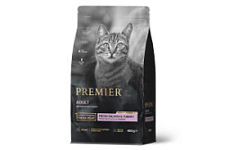 Premier Kat Премьер корм сухой для взрослых кошек лосось с индейкой 400 г