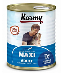 Karmy (Карми) консерв. корм для взр. собак круп. пород с говядиной и гречкой 850г