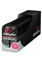 AlphaPet (АльфаПет) влажный корм для кошек с чувствительным пищеварением утка и клюква 80г