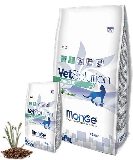 Monge VetSolution Cat Diabetic сухой корм диета для кошек с сахарным диабетом 1,5 кг 70081757