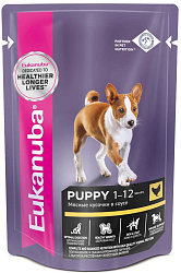 Eukanuba пауч для щенков с курицей в соусе 85 г