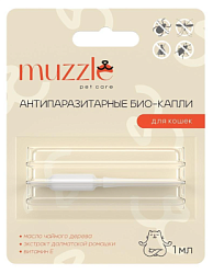 Антипаразитарные биокапли для кошек, 1мл, Muzzle