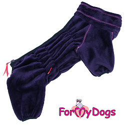 FOR MY DOG Комбинезон  плюш т.фиолетовый для девочек  (10) FW950-2020 F