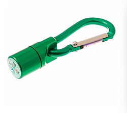 Маячок на ошейник трехцветный с карабином ZooOne (ЗЕЛЁНЫЙ) 1002-01