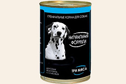 Натуральная формула д/собак ж/б 12*410 г Три мяса
