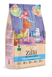 ZILLII Adult Dog Сухой корм для взрослых собак 800г Белая Рыба с Лососем