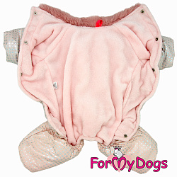 FOR MY DOG Комбинезон бежевый металлик для девочек (12) FW1102-2021 F** 
