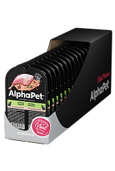 AlphaPet (АльфаПет) влажный корм для стерилизованных кошек кролик паштет 80 г