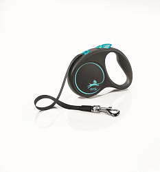 FLEXI Рулетка BLACK DESIGN S ремень  5 м до 15 кг синий 57102F