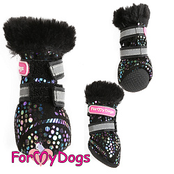 FOR MY DOG Сапоги зимние черные/мультиколор ц/кр (5) FMD687-2021 