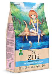 ZILLII Light/Sterilized Cat Сухой корм для взрослых кошек с избыт.весом,стерилиз.0,4г Бел.рыб/Лосось