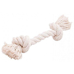 Игрушка ДОГЛАЙК Грейфер канатный 2 узла DL большой белый D-2331