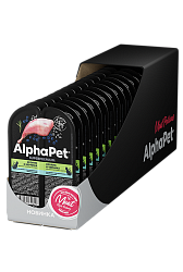 AlphaPet (АльфаПет) влажный корм для кошек с чувствительным пищеварением кролик и черника 80 г