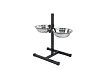 Кормушка регулируемая ECO черная h40см, 2*1,0 л, D (миска трапец., металл.разбор в короб) арт.1083