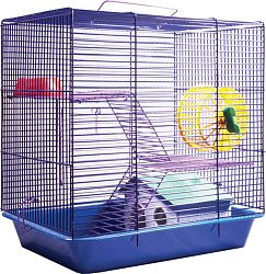 Клетка КГР ВАКА для джунгариков "Крепыш 3" с домиком, миской и колесом 300*220*320 мм 70693