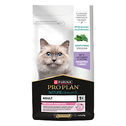 PRO PLAN (Про План)Nature Elements DELICATE DIGESTION сухой корм для взрослых кошек с индейкой 1,4кг
