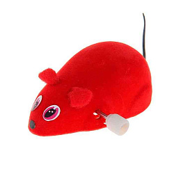 Игрушка "Мышь заводная" 7 см красная 1279916 Sima