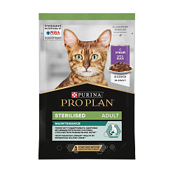 PRO PLAN (Про План) STERILISED влажный корм для стерилизованных кошек с уткой в соусе, 85 г