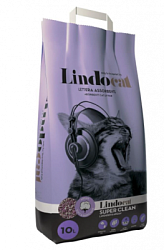 Наполнитель LINDOCAT впитывающий минеральный с ароматом лаванды и масла арганы "SUPER CLEAN", 10л