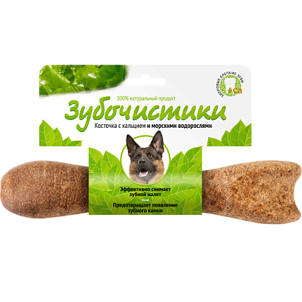 Зубочистики косточка для собак от 25 кг с кальцием и морс.водорослями 1 шт. 73303822