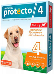 Protecto (Протекто) капли от клещей на холку для собак  25-40 кг.
