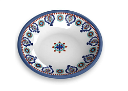 TARHONG Миска для животных "Moroccan", бело-синяя с рисунком, 13х2.8см/180мл
