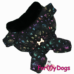 FOR MY DOG Комбинезон"Бабочки" черный для девочек (18) FW1103-2021 F** 