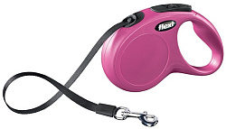 Рулетка Flexi "New Classic" M-L ремень 5 м 50 кг розовый 42306F Trixie