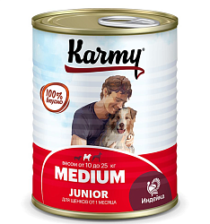 Karmy (Карми) консервы для щенков средних пород с индейкой 340 г