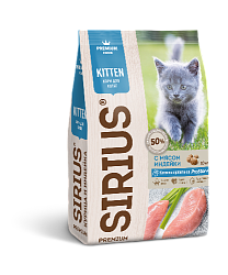 Sirius сухой корм для котят с мясом индейки 0,4 кг ▀