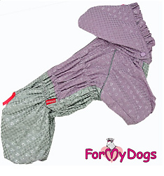 FOR MY DOG Дождевик утепленный  пурпур/серебро для девочек р-р 14 TDW0077-2023 F