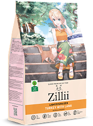 ZILLII (Зилли) Sterilized сухой корм для взрослых стерилизованных кошек с индейкой ягненком 400 г