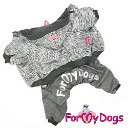 FOR MY DOG Костюм трикотажный серебро (16) 402SS-2019