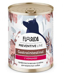 Florida Dog Gastrointestinal Консервы для собак при расстройствах пищеварения, с кониной 340г