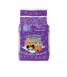 Коврики впит. д/жив OUT! р/р 49*41  1 шт. (50)