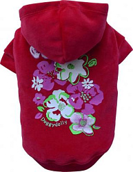 Hoodie flower red DoggyDolly W264 S