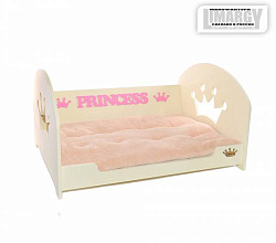 Кровать "Prince&Princess"беж/роз с бежевым матрасом Limargy