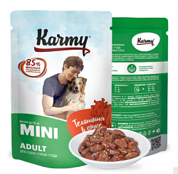 Karmy для собак мелких пород пауч телятина в соусе 80 г