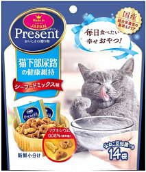 Лакомство для кошек PRESENT со сладкой креветкой и клюквенным экст. для здоровья мочевывод. каналов (поштучно)