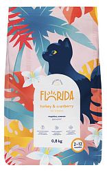 FLORIDA CAT Сухой корм для котят с индейкой и клюквой 12 кг (Развесной.)