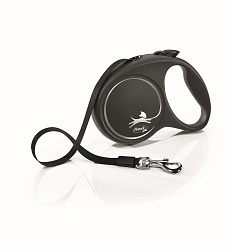 FLEXI Рулетка BLACK DESIGN L ремень  5 м до 50 кг серебряный  57318F