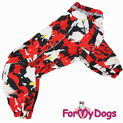 FOR MY DOGS Комбинезон красный для девочек A0