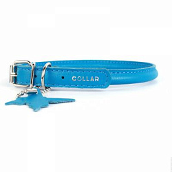 Ошейник "Collar Glamour" круглый для длинношерстных собак 13 мм*53-61 см синий 35312