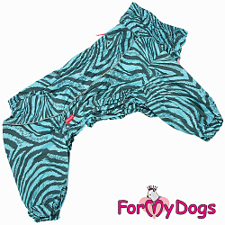 FOR MY DOGS Дождевик голубой в полоску для мальчиков A0
