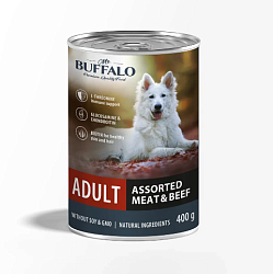 Mr.Buffalo кон. ADULT 400г (мясное ассорти с говядиной) д/собак, неотерика